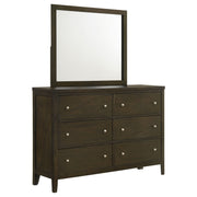 Coaster Fine Furniture Wilkes - 6-Drawer Dresser And Mirror - Dark Cocoa | Meri Furniture
