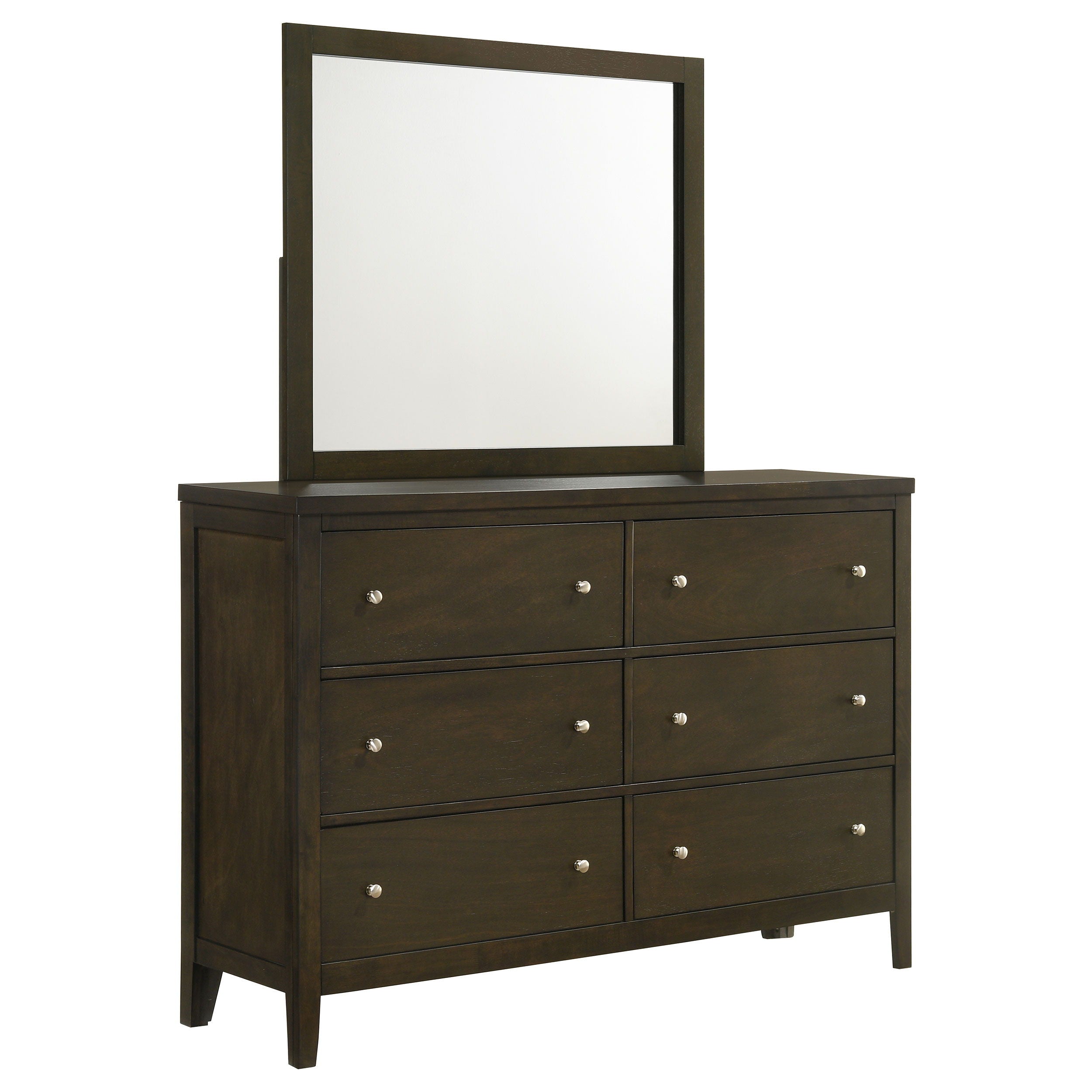 Coaster Fine Furniture Wilkes - 6-Drawer Dresser And Mirror - Dark Cocoa | Meri Furniture