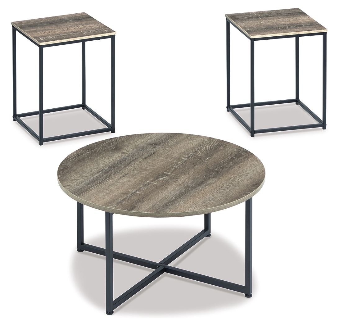 Ashley Furniture Wadeworth - Brown / Beige - Occasional Table Set (Set of 3) | Meri Furniture