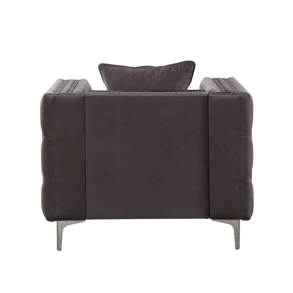 ACME Gillian II - Chair - Dark Gray Velvet | Meri Furniture