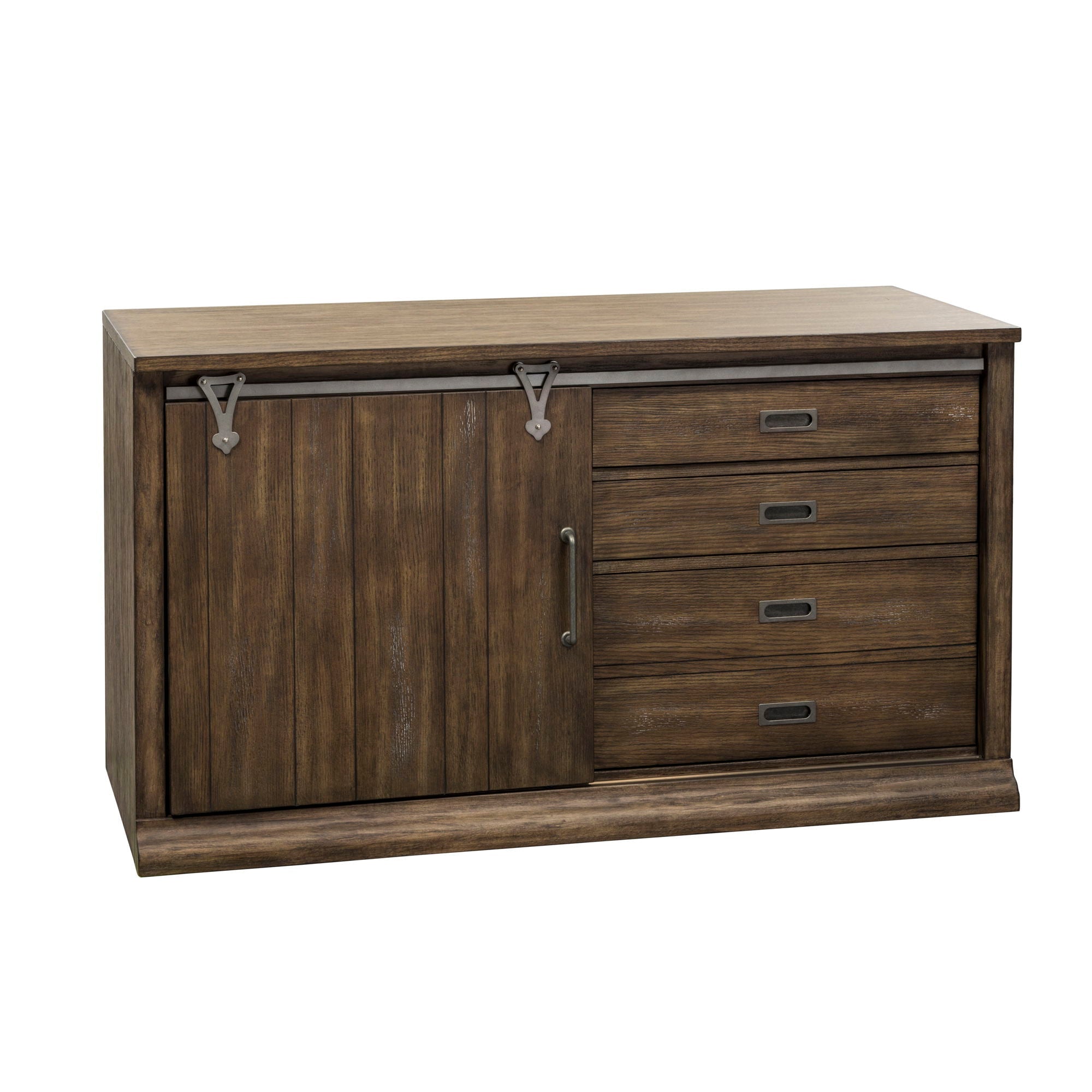 Liberty Furniture Stone Brook - Jr Executive Credenza Set - Dark Brown | Meri Furniture