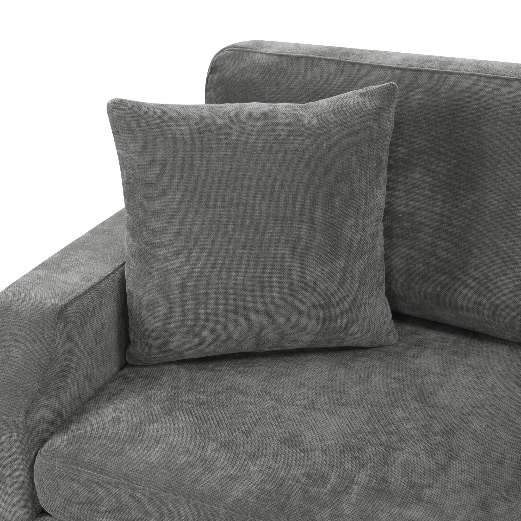 Modern L Shaped Sectional Sofa Bed With Hidden Storage Chenille Upholstery