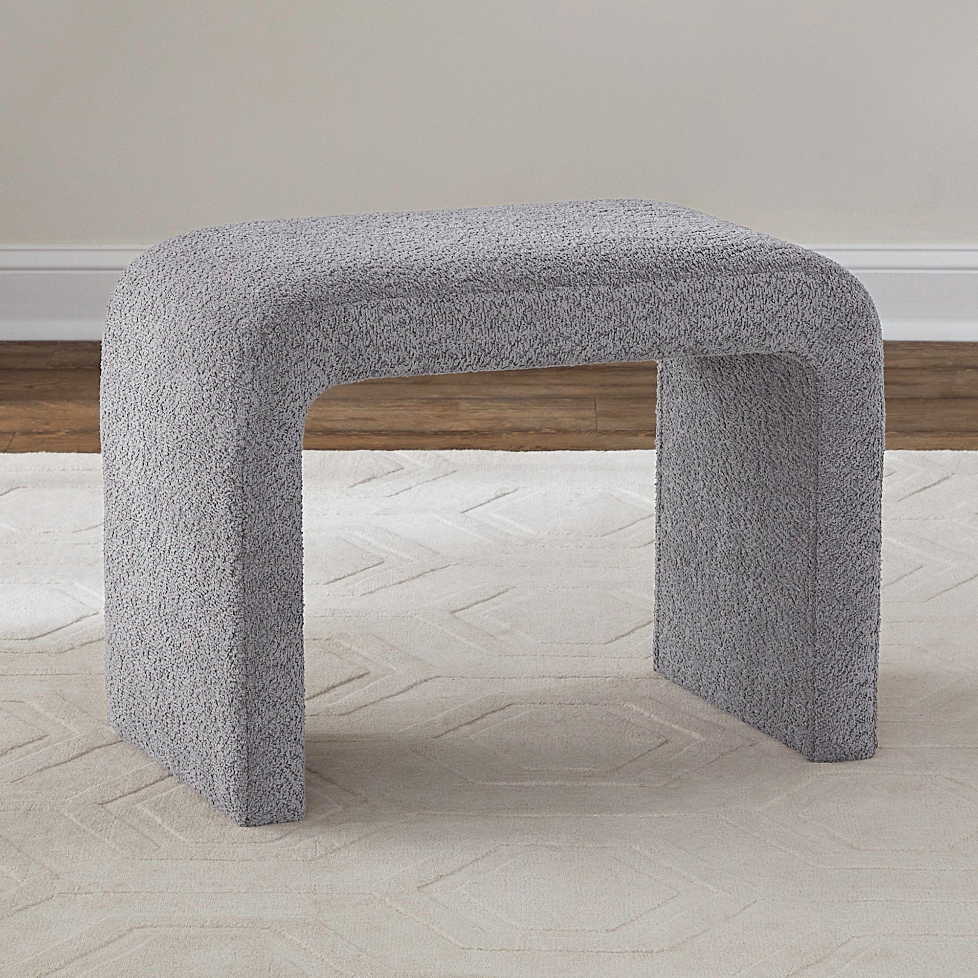 Liberty Furniture Cascade Falls - Upholstered Accent Stool - Gray | Meri Furniture