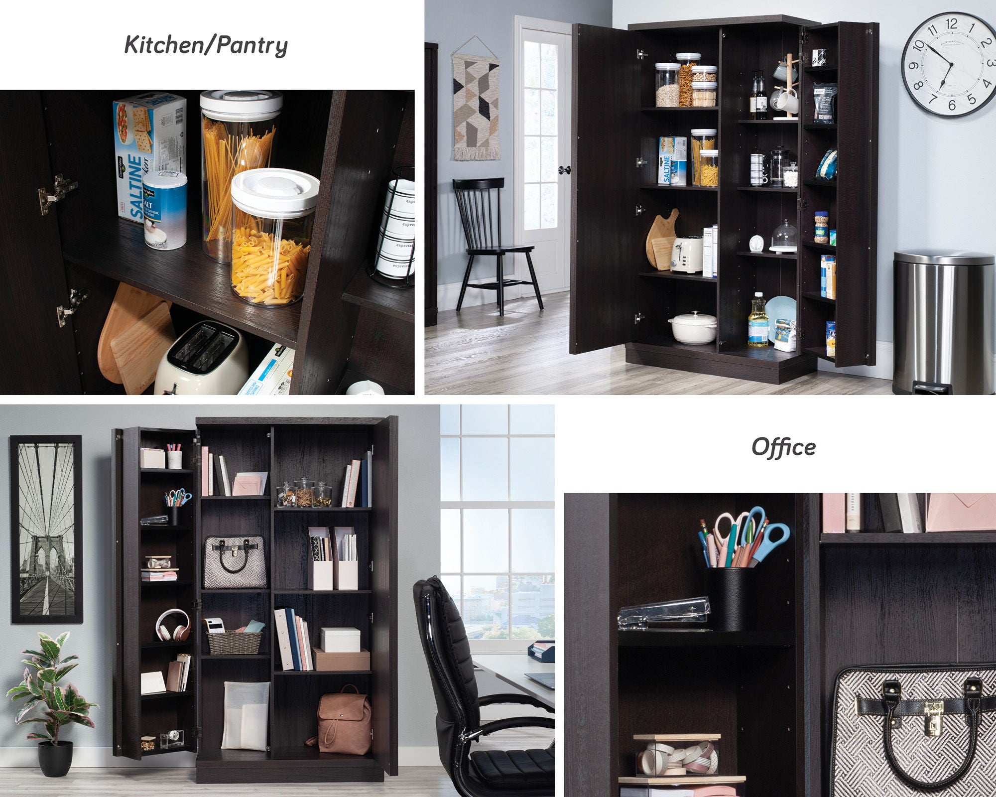 Swing-Out Storage Cabinet in Dakota Oak