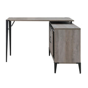 ACME Zakwani - Writing Desk - Gray Oak & Black Finish - 31" | Meri Furniture