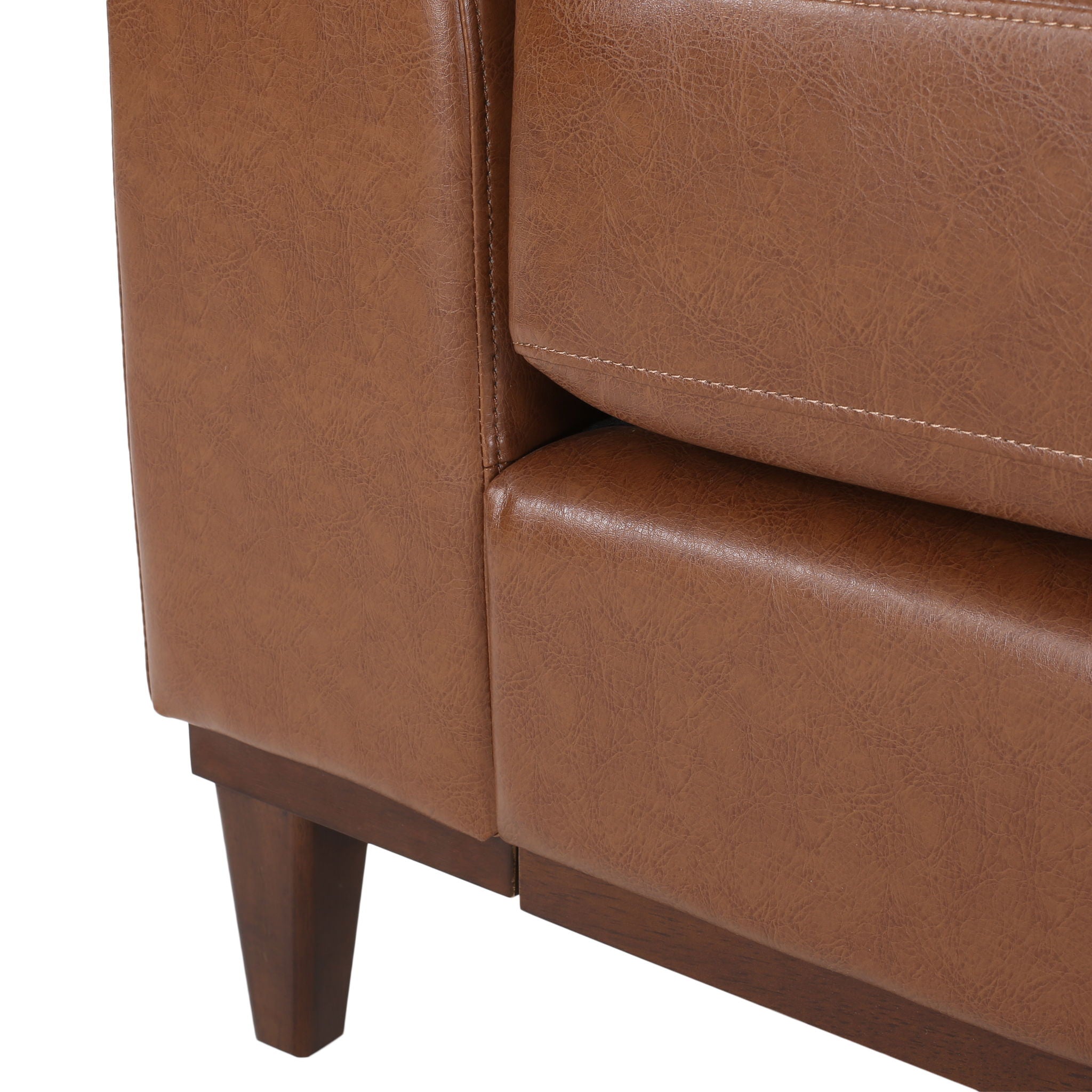 Contemporary 3 Seater Sofa Upholstery - Light Brown