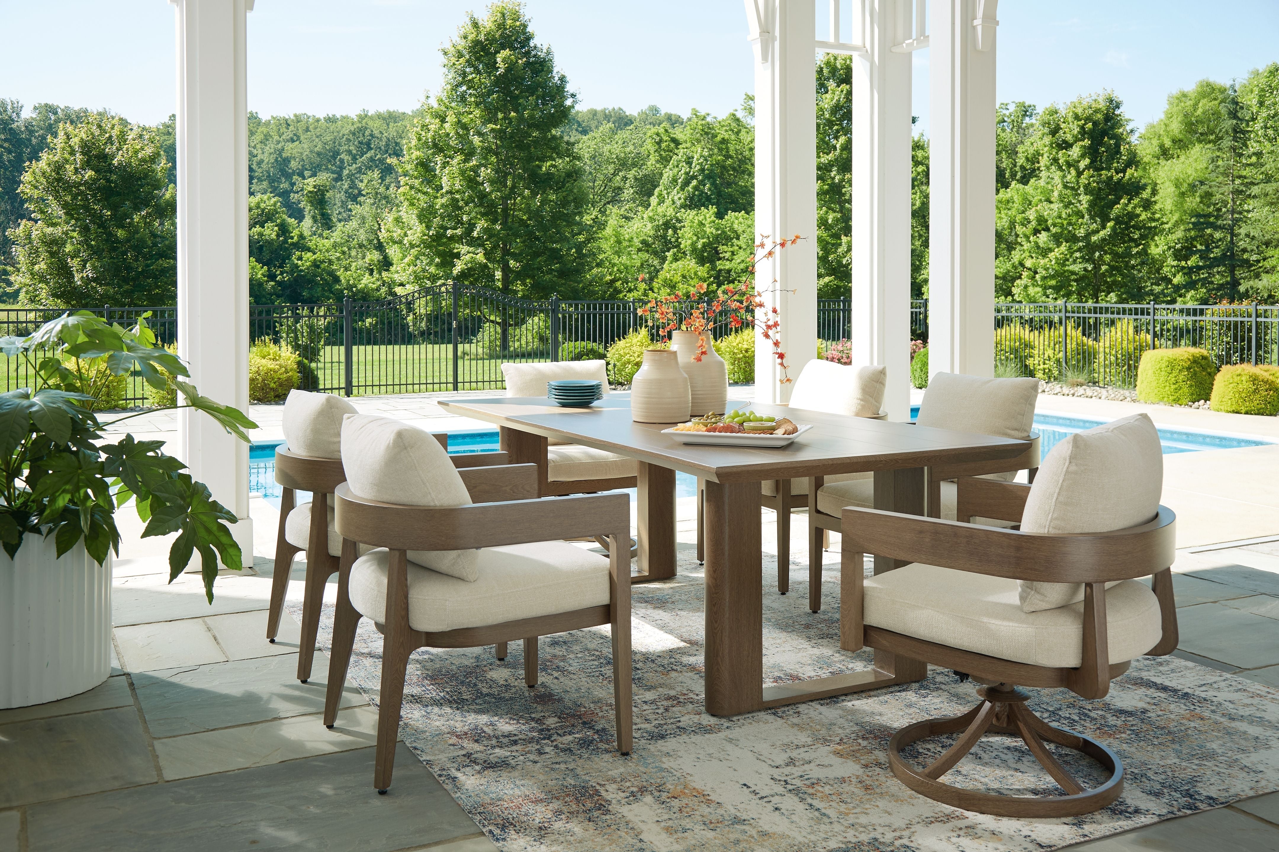 Signature Design by Ashley® Serene Bay - Outdoor Dining Set | Meri Furniture