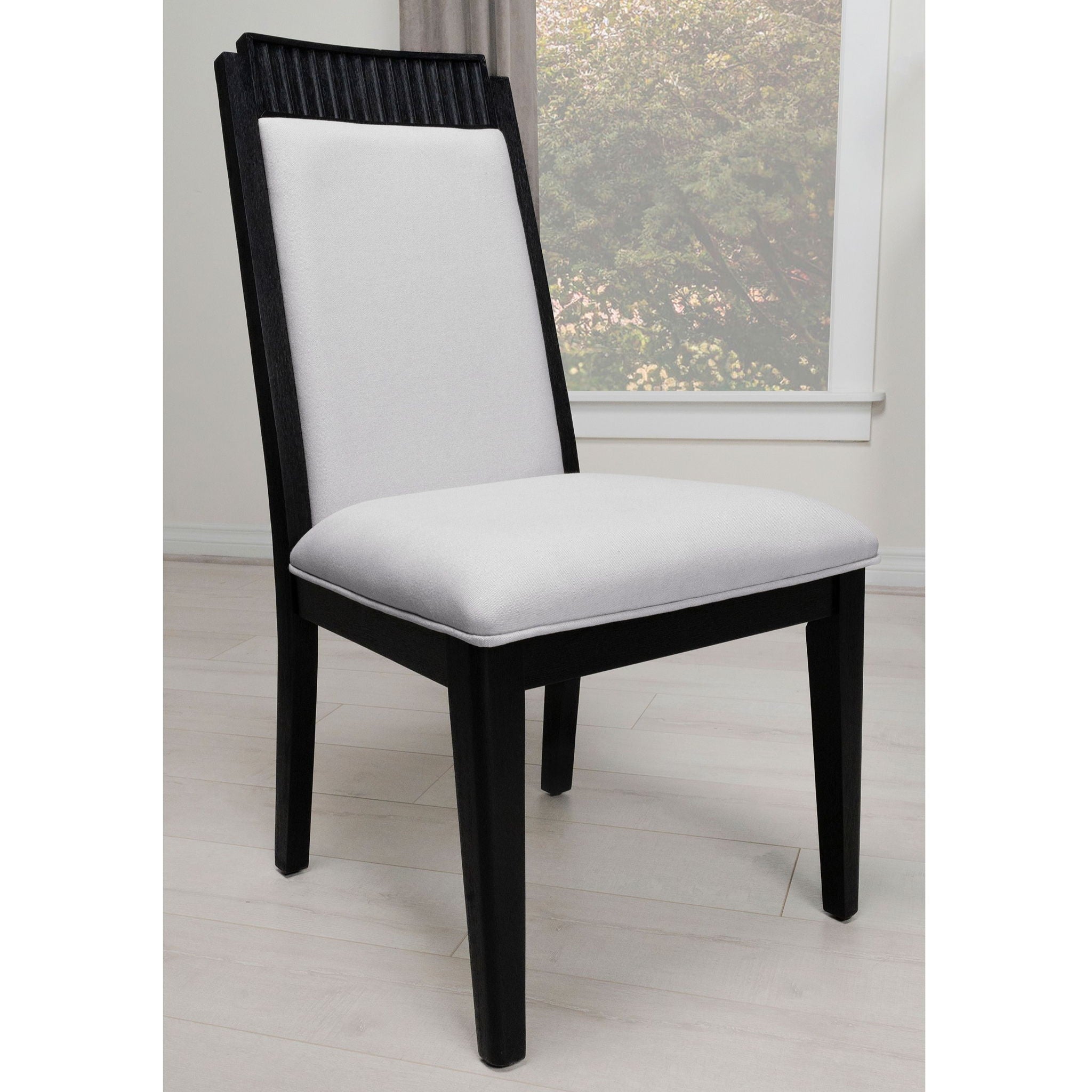 Dining Side Chair (Set of 2) - Black / Ivory