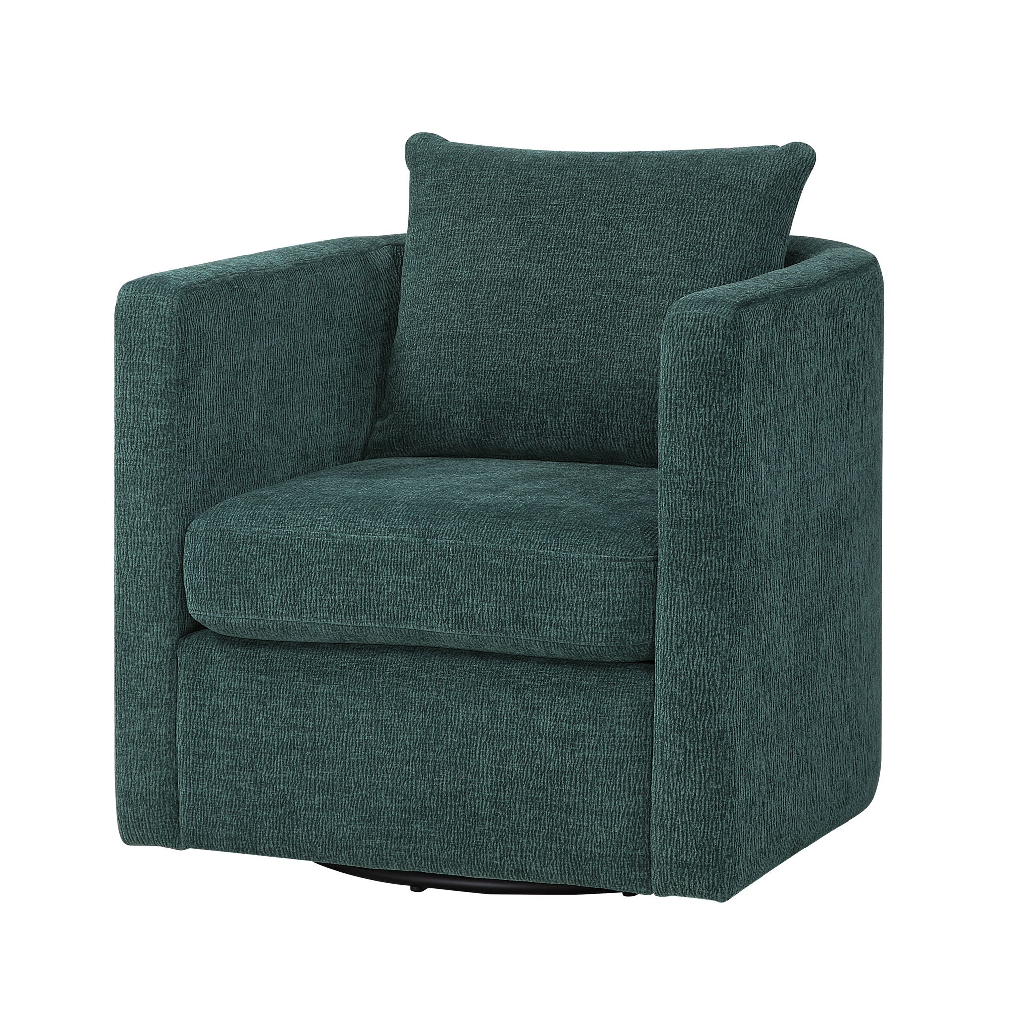 Sutton - Swivel Barrel Chair - Peacock