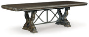 Signature Design by Ashley® Maylee - Dark Brown - Dining Extension Table | Meri Furniture