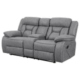 Higgins - Pillow Top Arm Motion Loveseat with Console