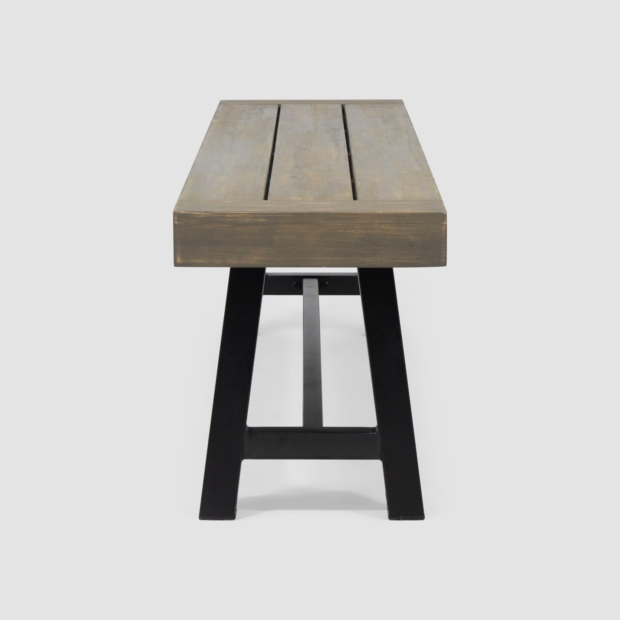 Outdoor 3 Piece Picnic Dining Set - Gray / Rustic Metal