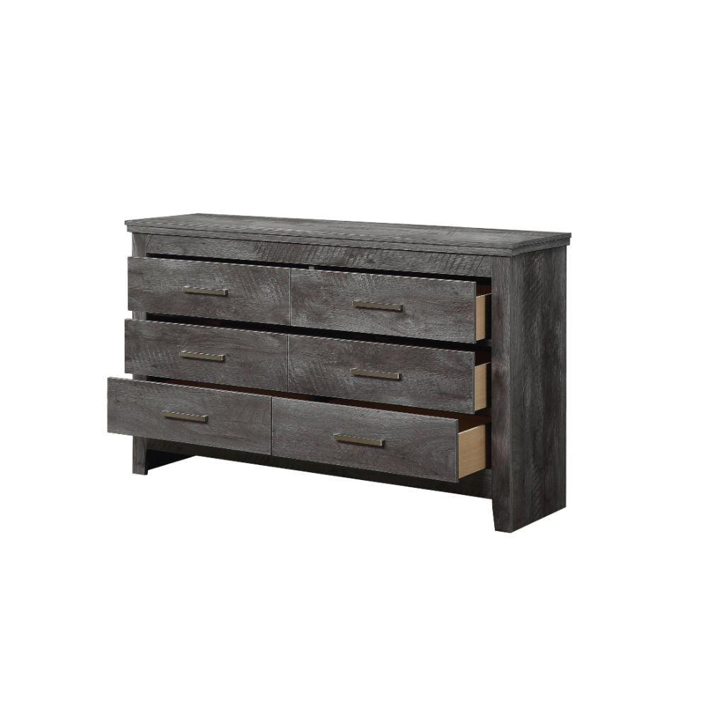 ACME Vidalia - Dresser - Rustic Gray Oak | Meri Furniture
