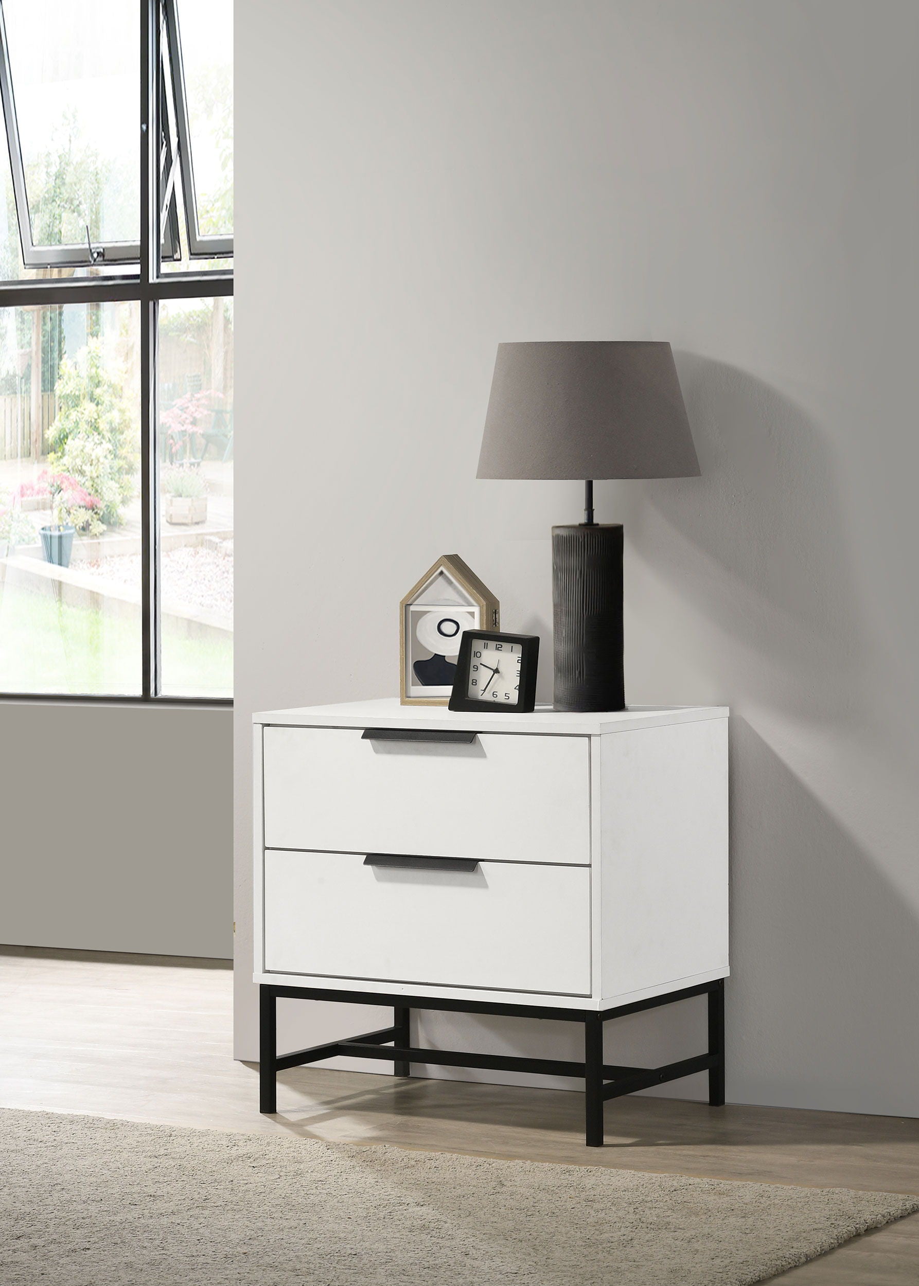Coaster Fine Furniture Sonora - 2-Drawer Nightstand Bedside Table - White | Meri Furniture