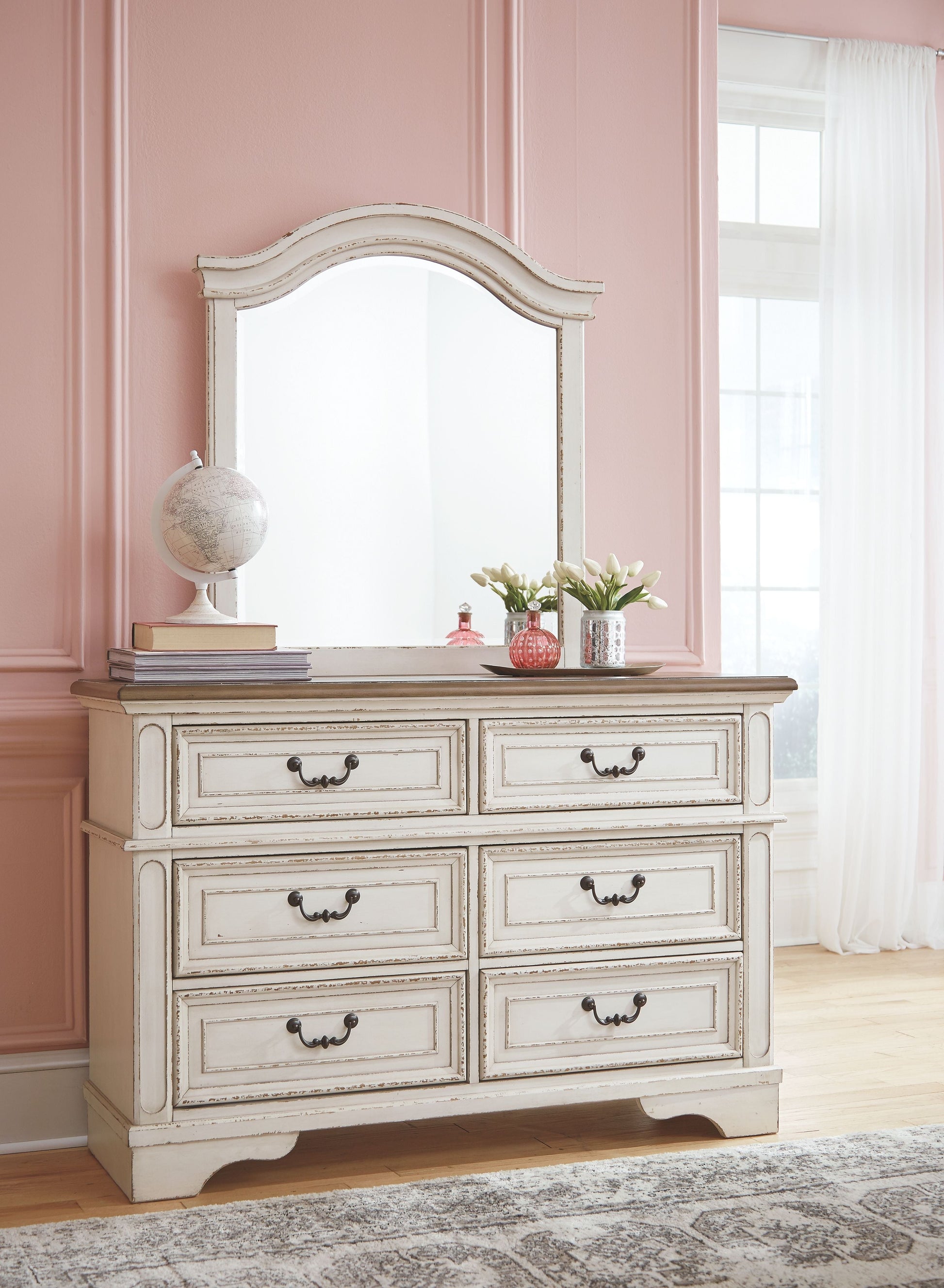 Ashley Furniture Realyn - Dresser, Mirror | Meri Furniture