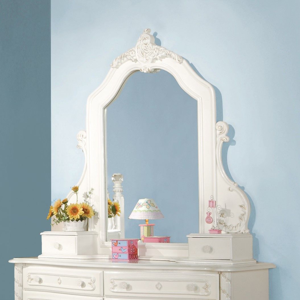 ACME Pearl - Mirror - White | Meri Furniture