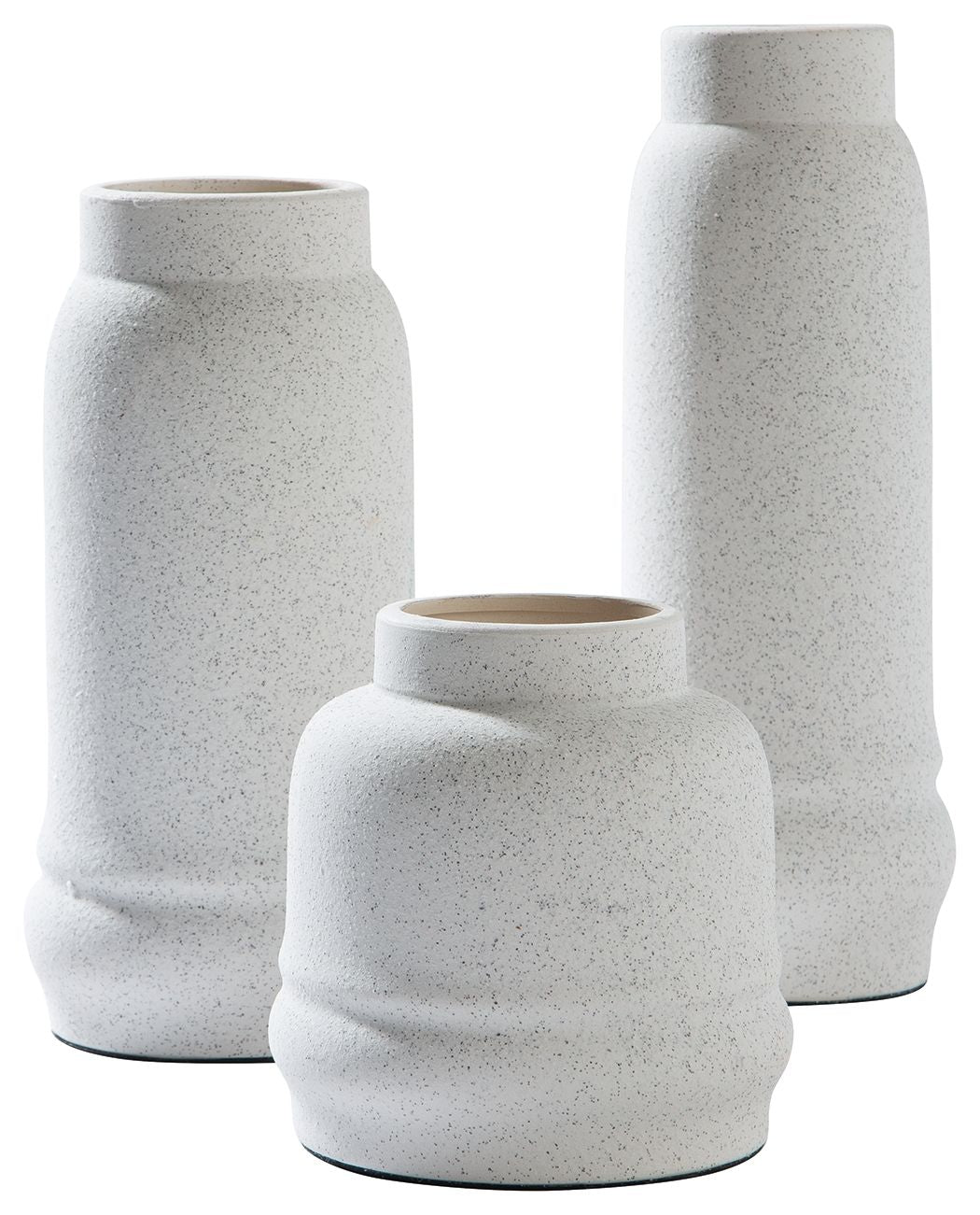 Ashley Furniture Jayden - White - Vase Set (Set of 3) | Meri Furniture