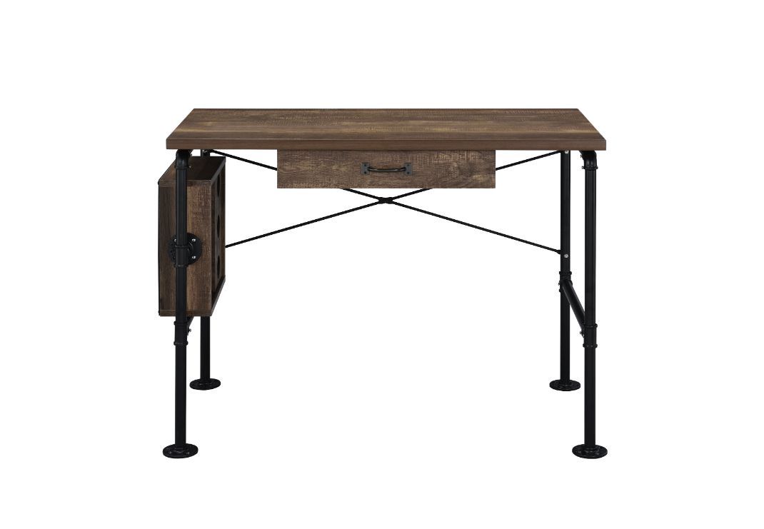 Endang - Writing Desk - Weathered Oak & Black