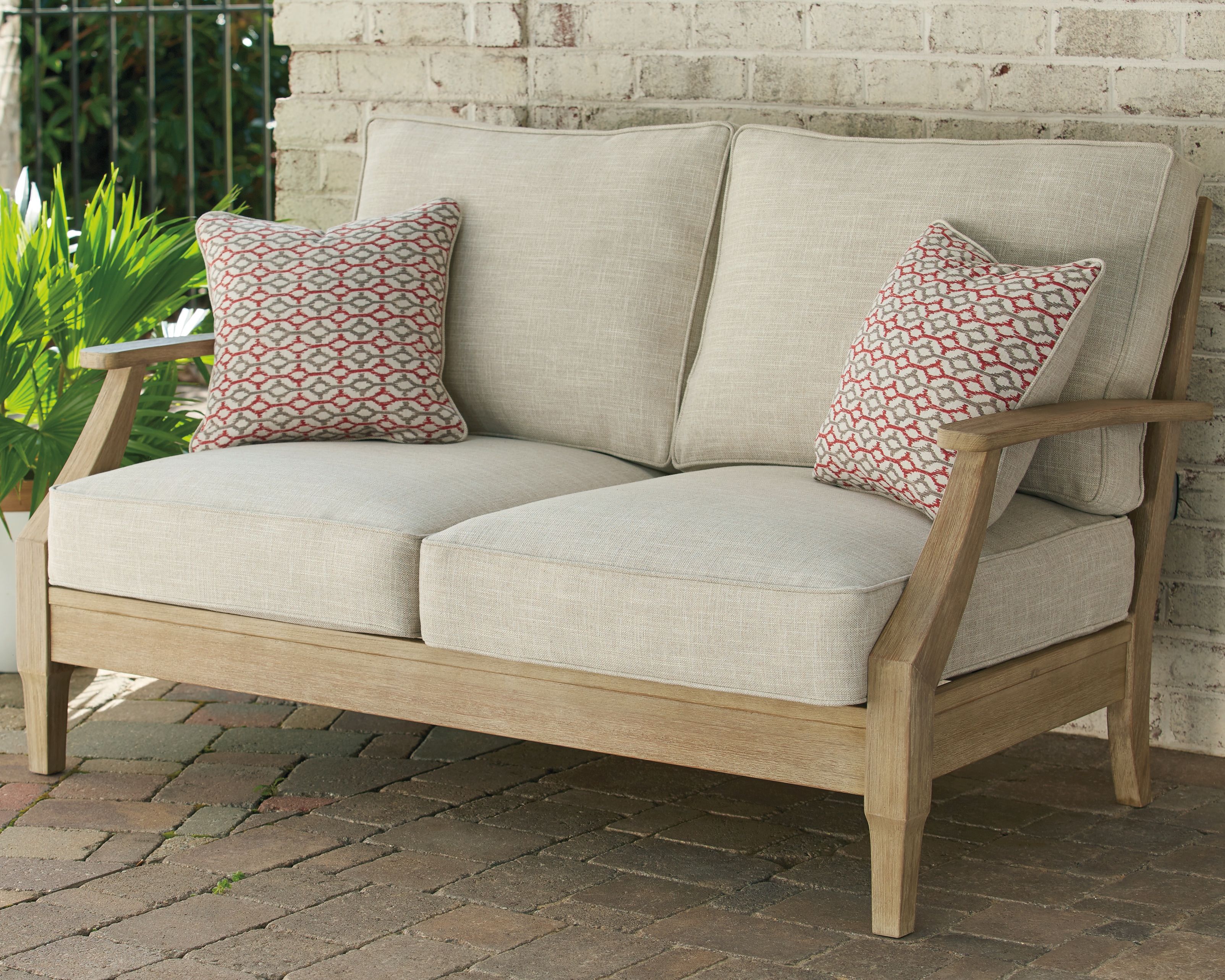Ashley Furniture Clare - Beige - Loveseat W/Cushion | Meri Furniture
