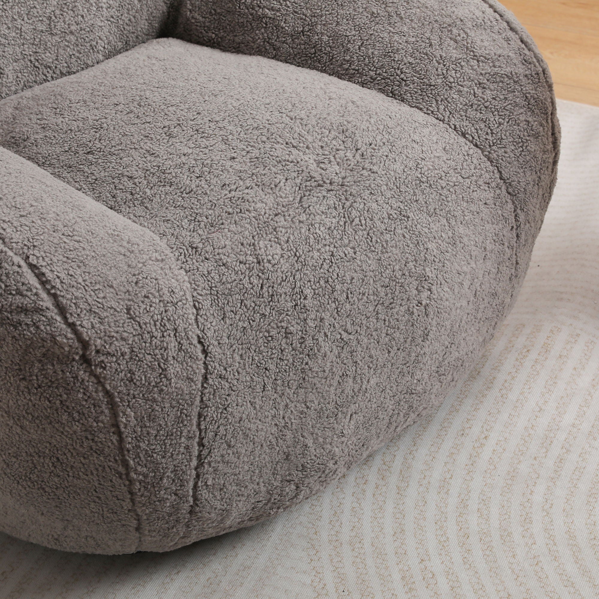 Giant Bean Bag Chair, Spacious Memory Foam With Armrests
