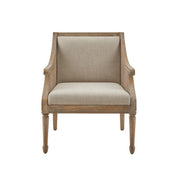 Transitional Cane Accent Armchair And Back Cushion - Natural