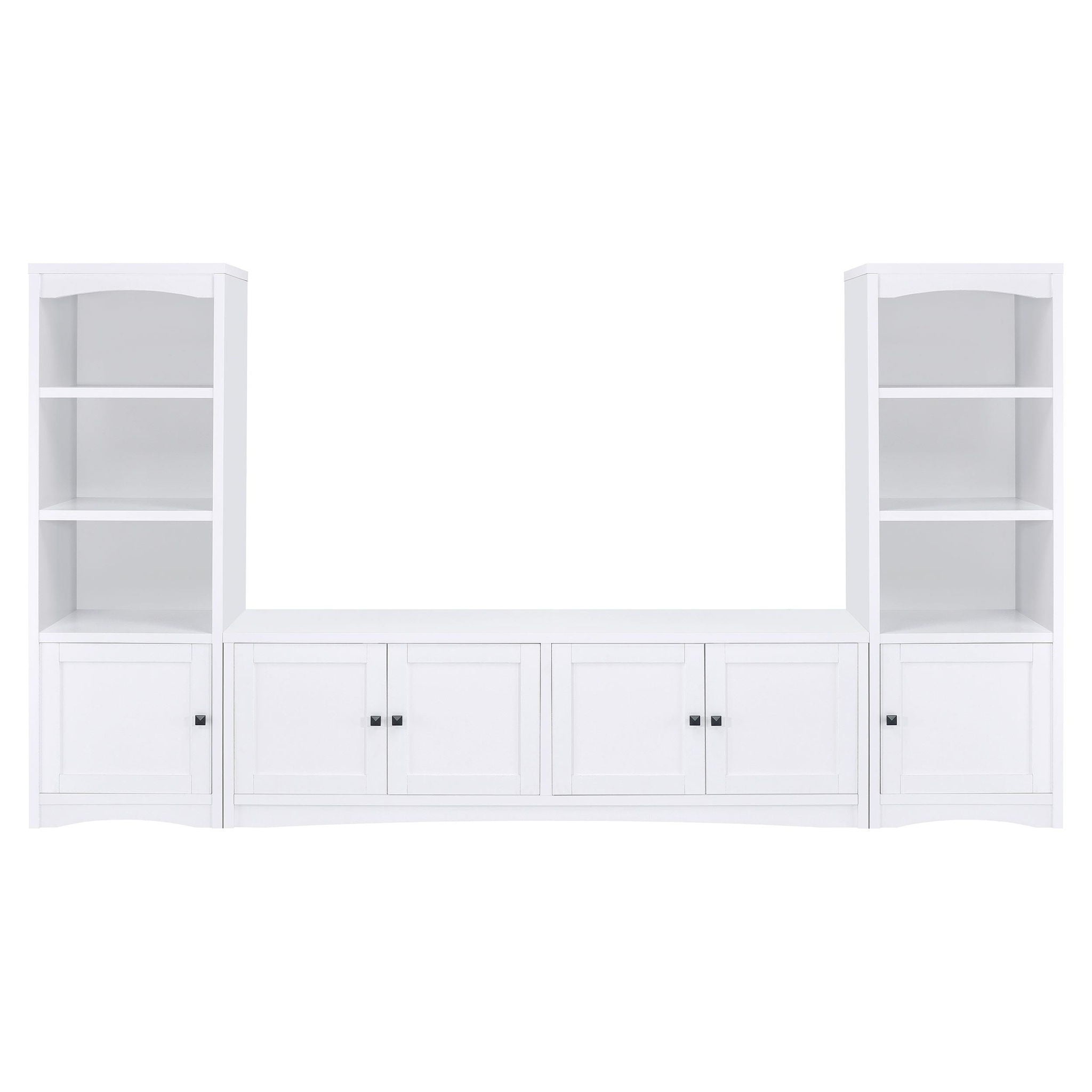 Laughlin 4-door Engineered Wood 78-inch TV Stand White
