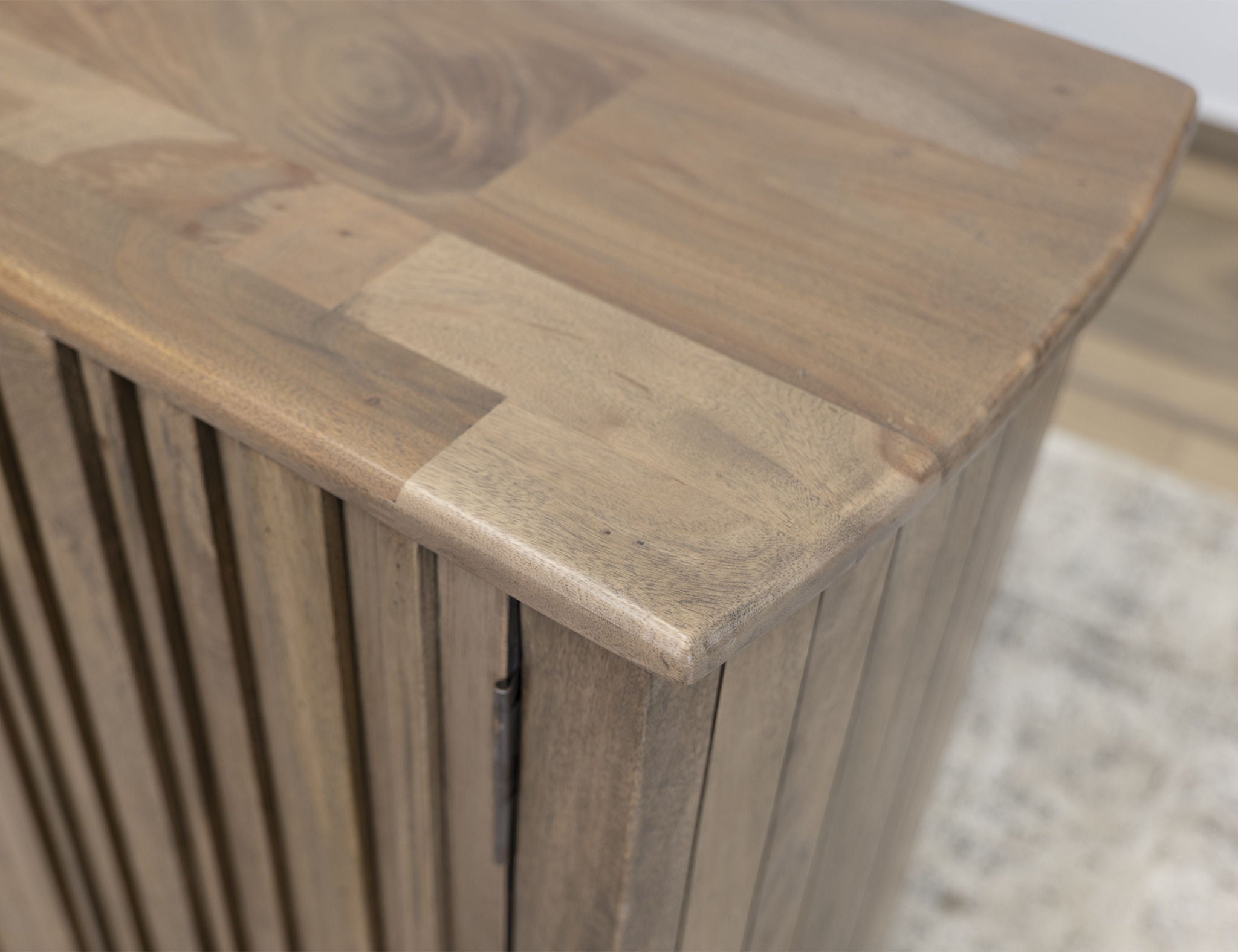 Mezquite - 1 Drawer 2 Doors Fireplace TV Stand - Mezquite Brown