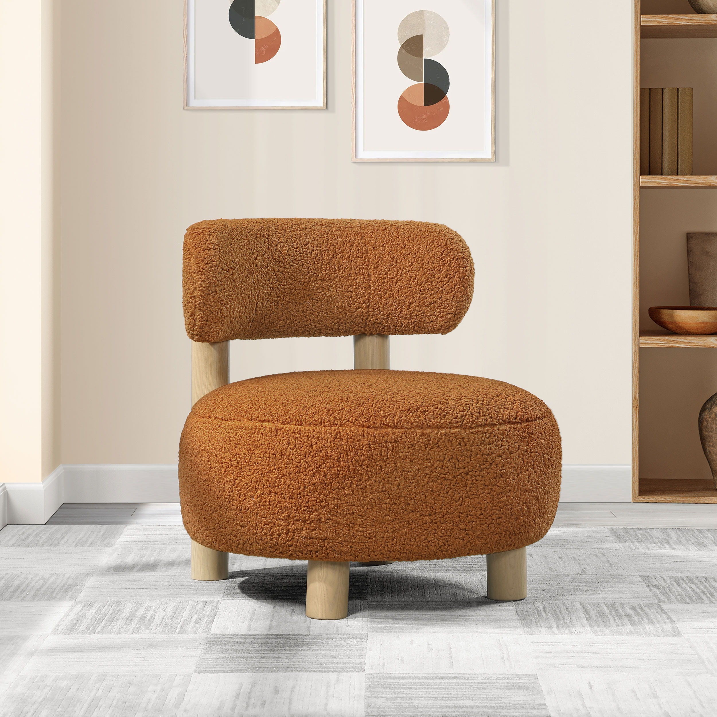 Coaster Fine Furniture Zonie - Boucle Upholstered Barrel Back Accent Chair | Meri Furniture