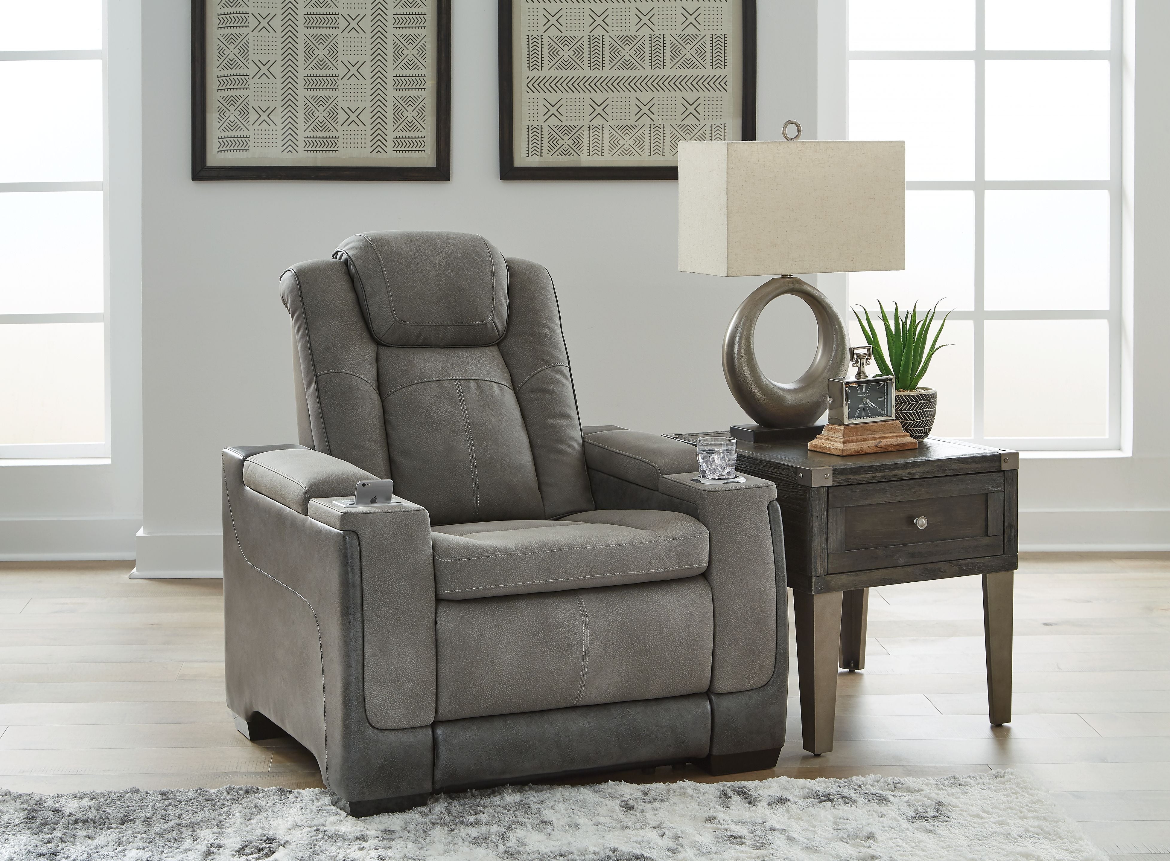 Signature Design by Ashley® Next-gen Durapella - Pwr Recliner/Adj Headrest | Meri Furniture