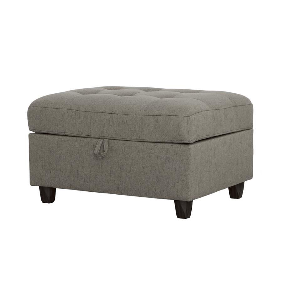 Coaster Fine Furniture Stonenesse - Rectangular Upholstered Storage Ottoman - Gray | Meri Furniture