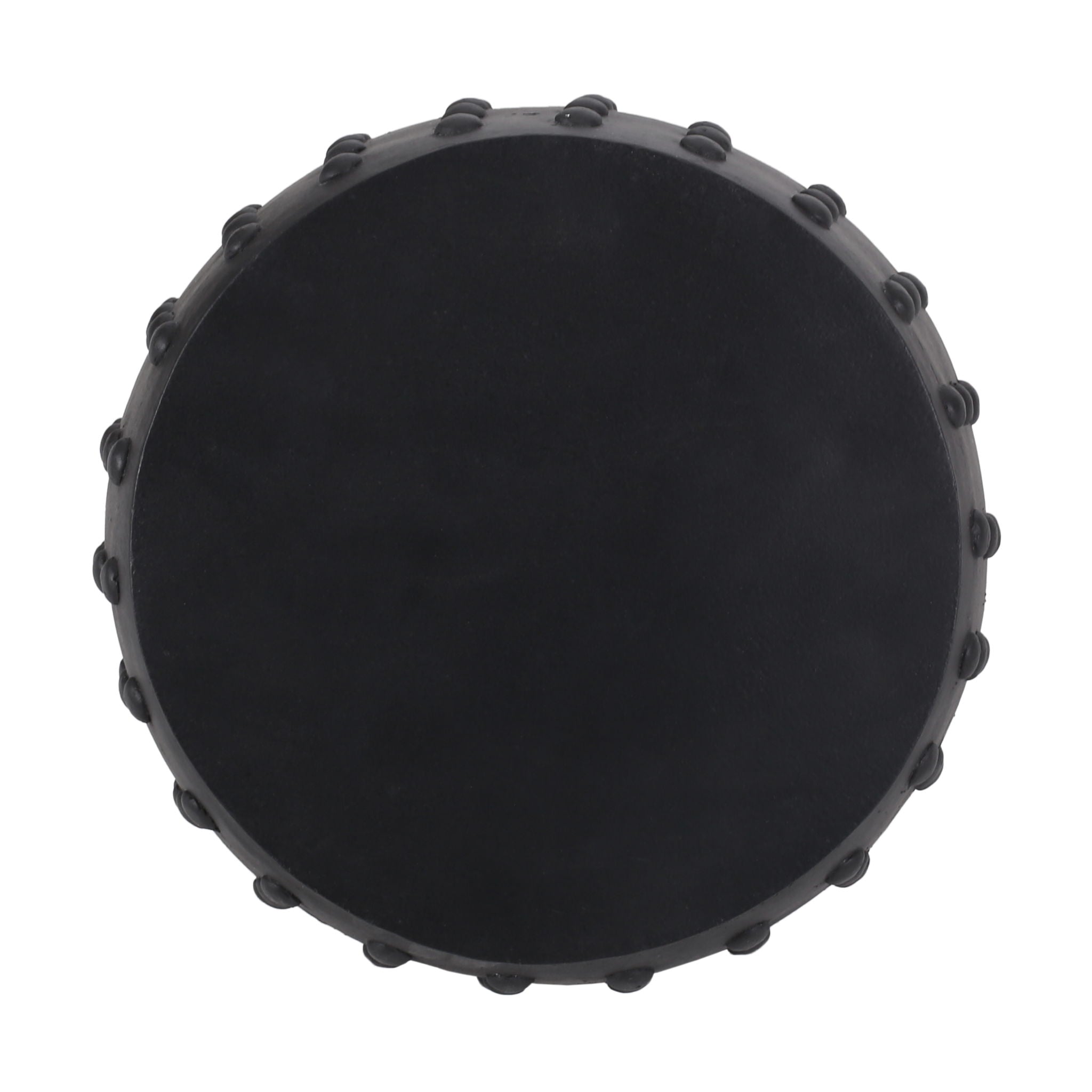 Outdoor End Table With Outstanding Studded Design - Matte Black