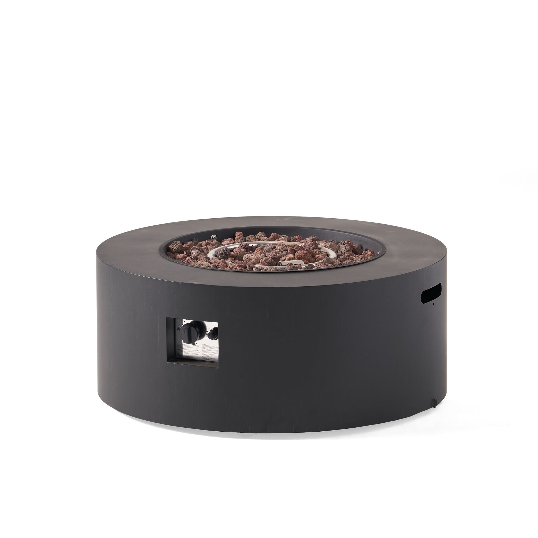 Round Iron Fire Pit With 40,000 Btu