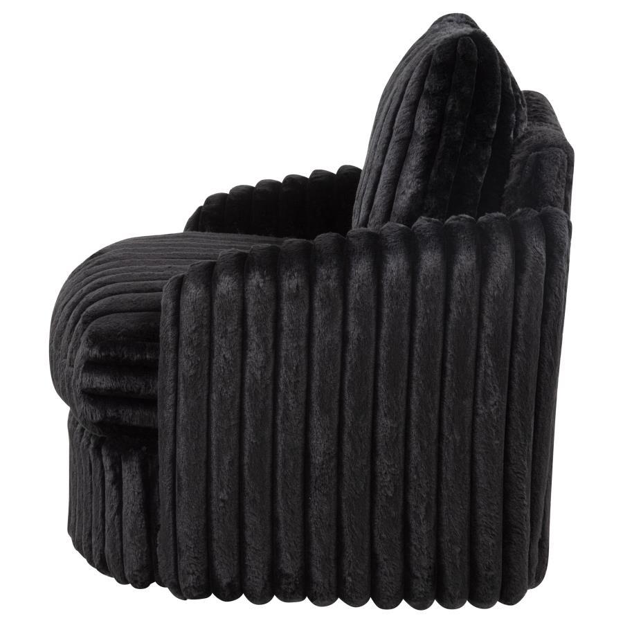 Sarco - Corduroy Upholstered Swivel Accent Arm Chair