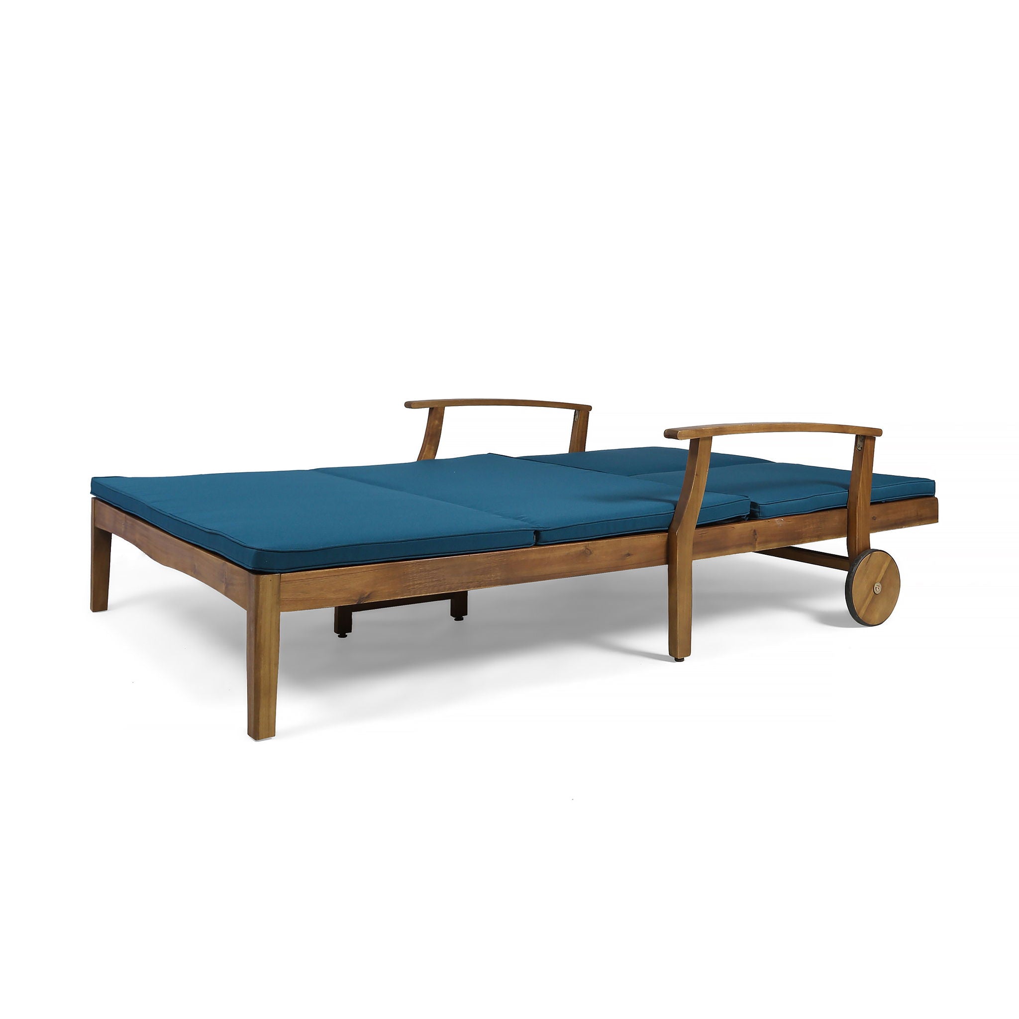 Etherealize - Outdoor Adjustable Double Chaise Lounge With Water Resistant Cushions