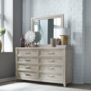 Liberty Furniture Belmar - Dresser & Mirror - Washed Taupe | Meri Furniture