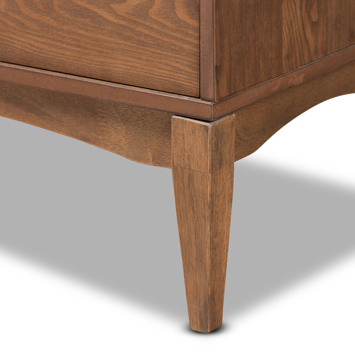 Landis Mid-Century Modern Ash Walnut Finished Wood 6-Drawer Dresser