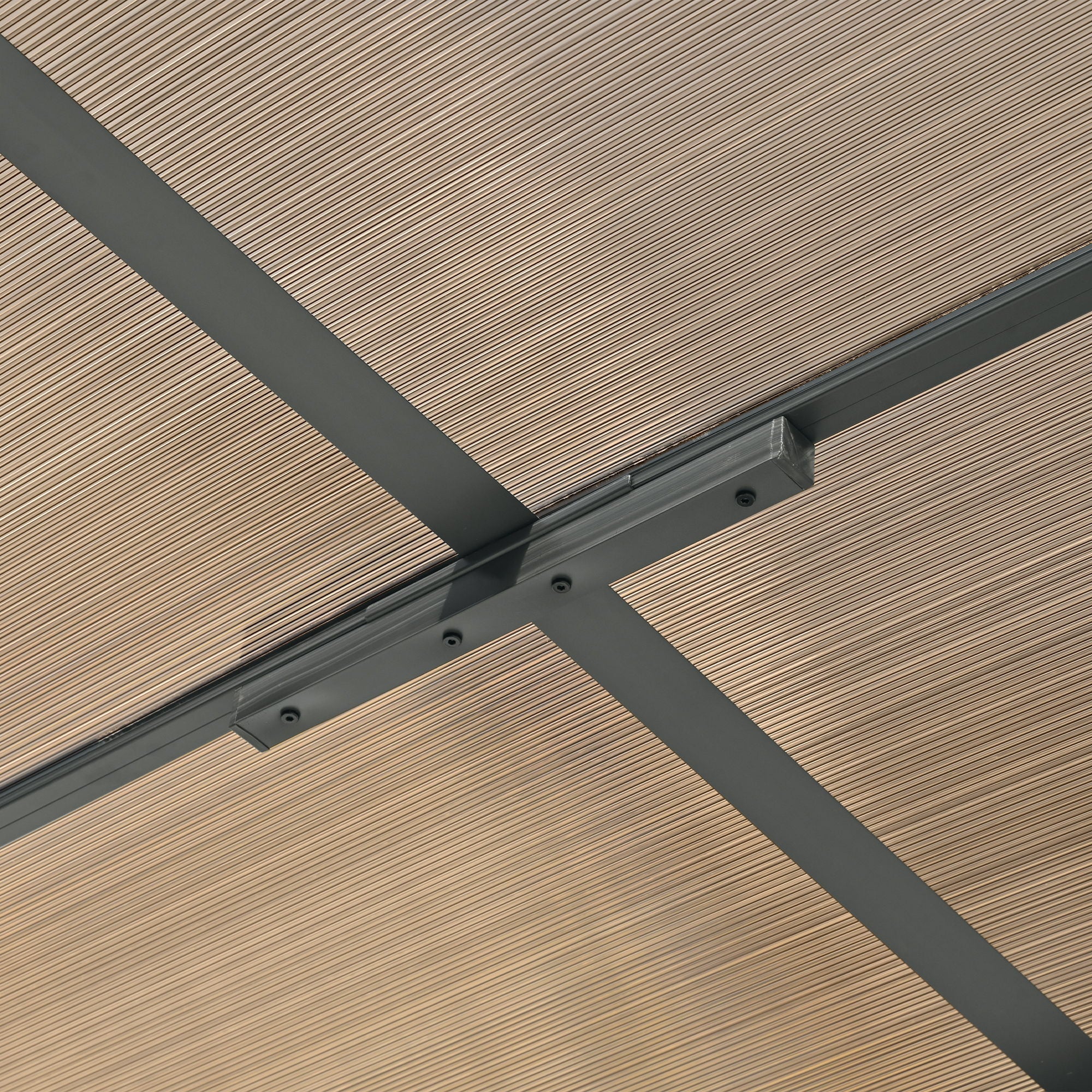 Outdoor Wall Mounted Gazebo With Sloped Roof Design, Uv Protection, And Durable Iron Frame - Gray