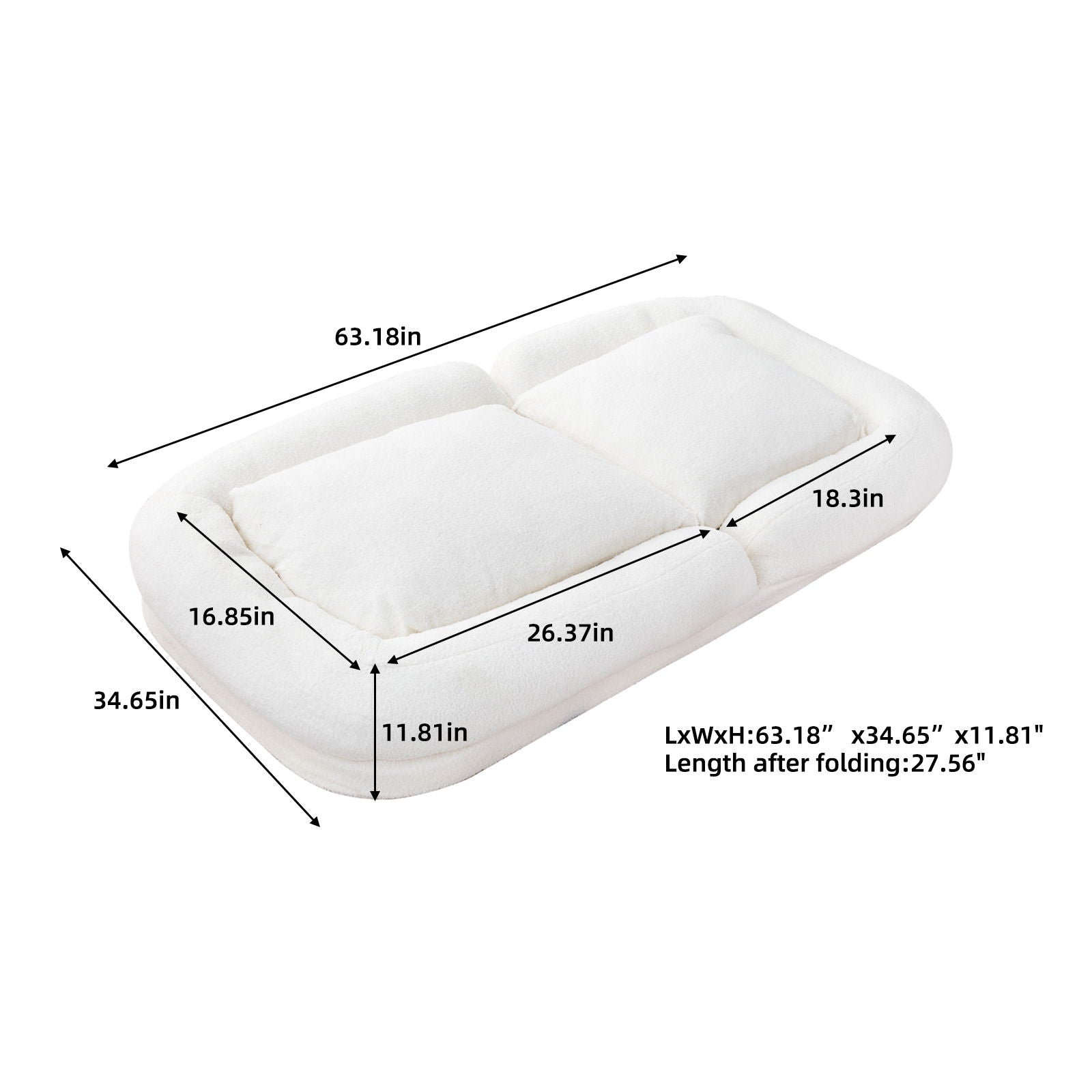 Contemporary Folding Sofa Chair With 5 Adjustable Positions For Gaming, Meditation, And Relaxation