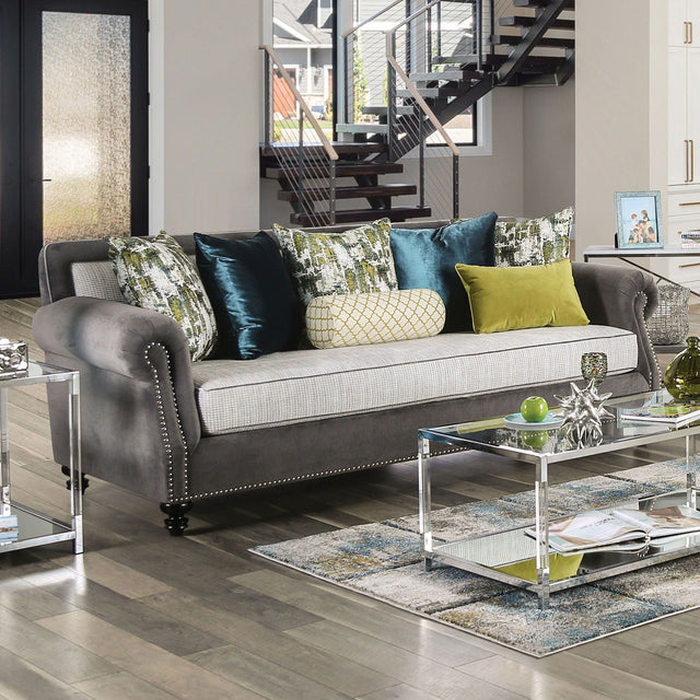 Furniture of America Mariella - Sofa - Gray / Beige / Teal / Olive | Meri Furniture