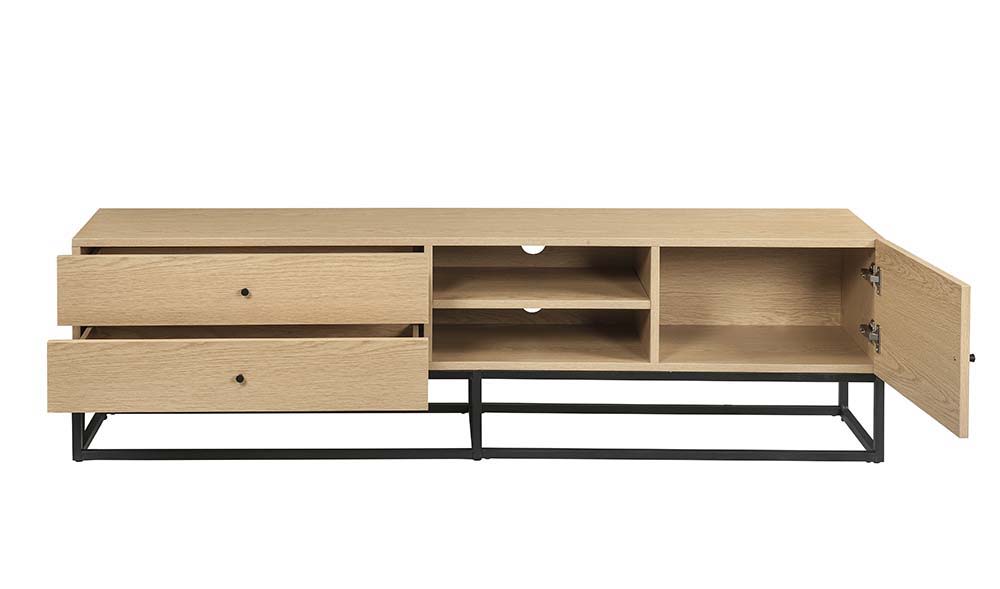 ACME Isha - TV Stand - Oak Finish | Meri Furniture