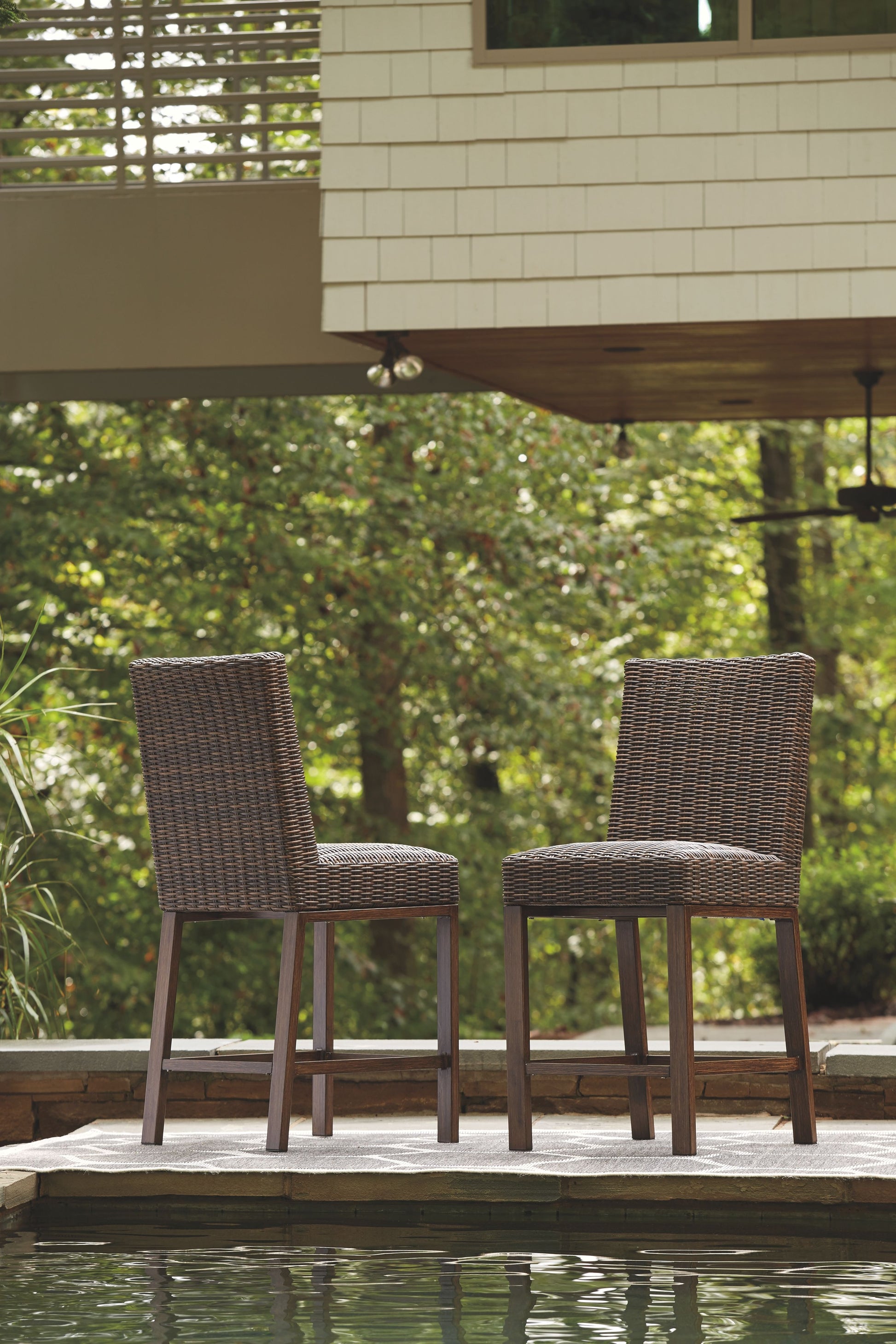 Signature Design by Ashley® Paradise Trail - Outdoor Fire Pit Table Set | Meri Furniture