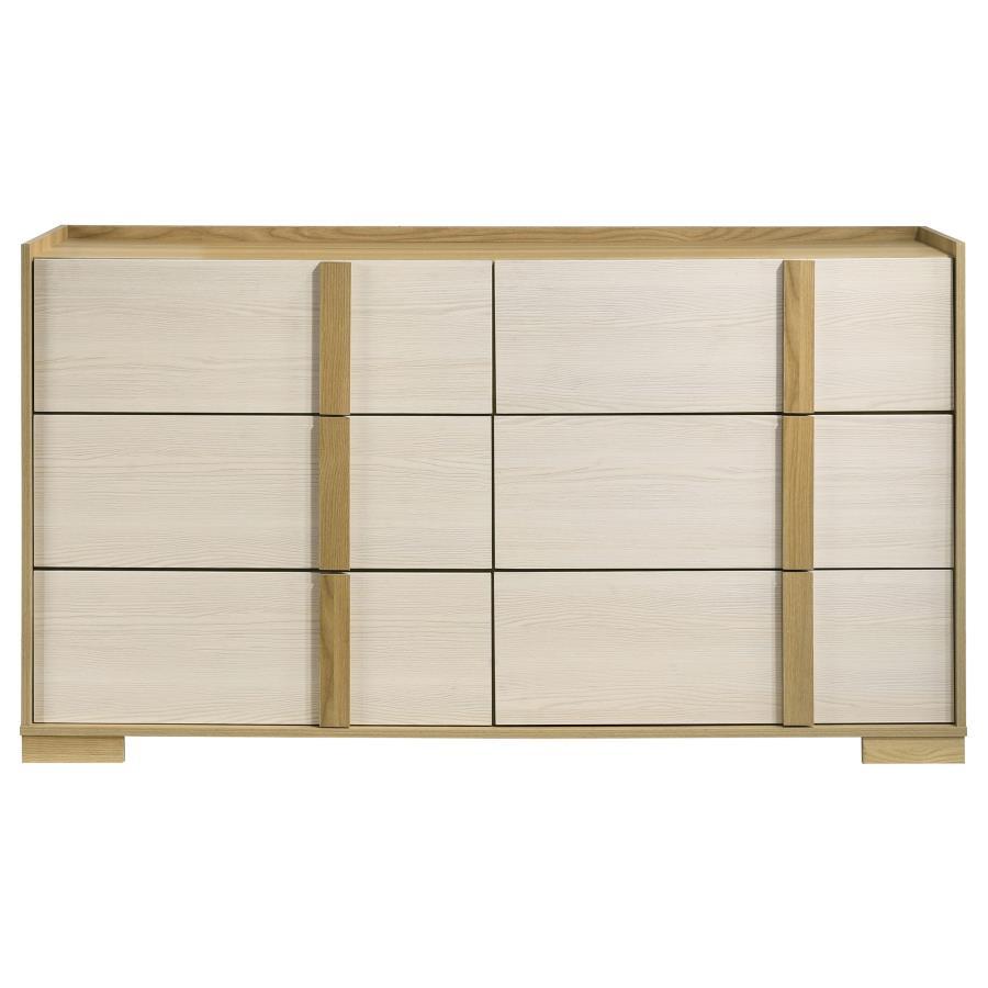 Coaster Fine Furniture Hyland - 6-Drawer Dresser - Natural | Meri Furniture