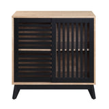 ACME Gamaliel - Console Table - Oak & Espresso Finish | Meri Furniture