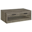 Coaster Fine Furniture Felix - 2-Drawer Engineered Wood Coffee Table - Gray Driftwood | Meri Furniture