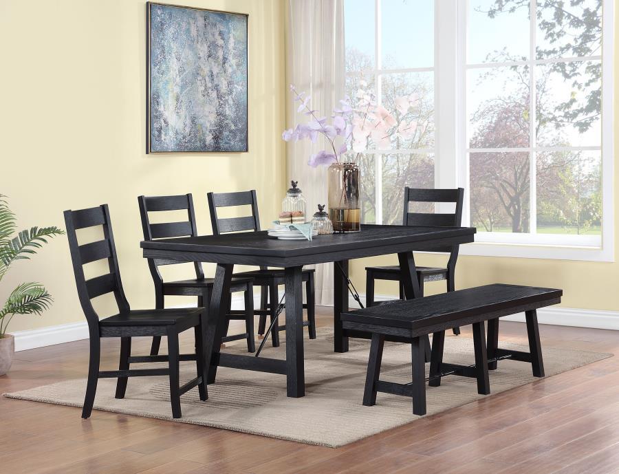Coaster Fine Furniture Newport - Rectangular Trestle Dining Table Set | Meri Furniture