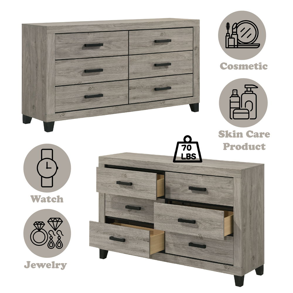 Mari - Dresser - Light Gray Finish