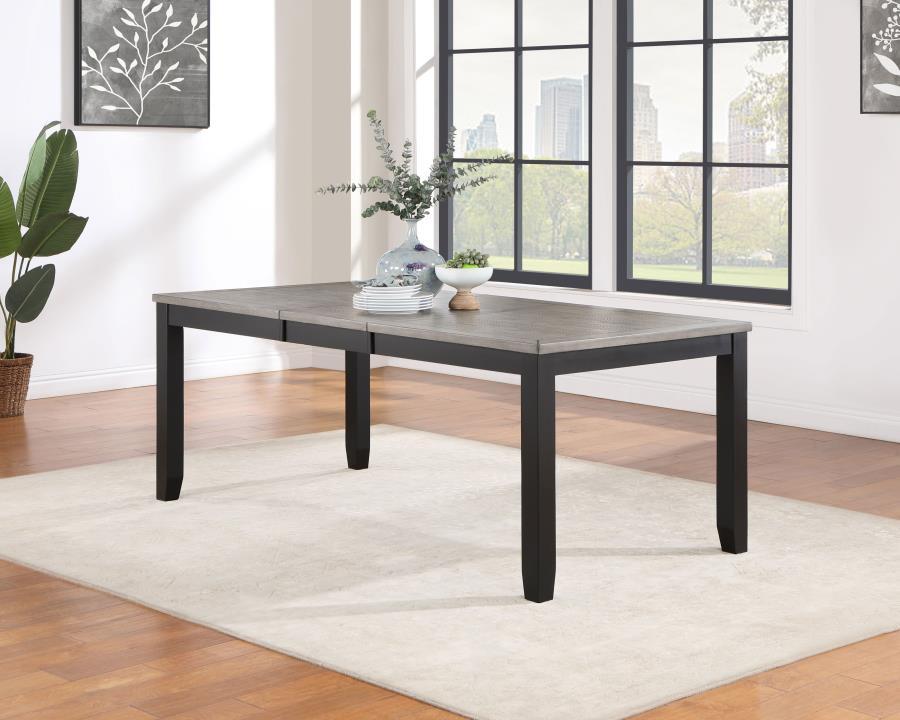 Coaster Fine Furniture Elodie - Rectangular Extension Leaf Dining Table - Black | Meri Furniture