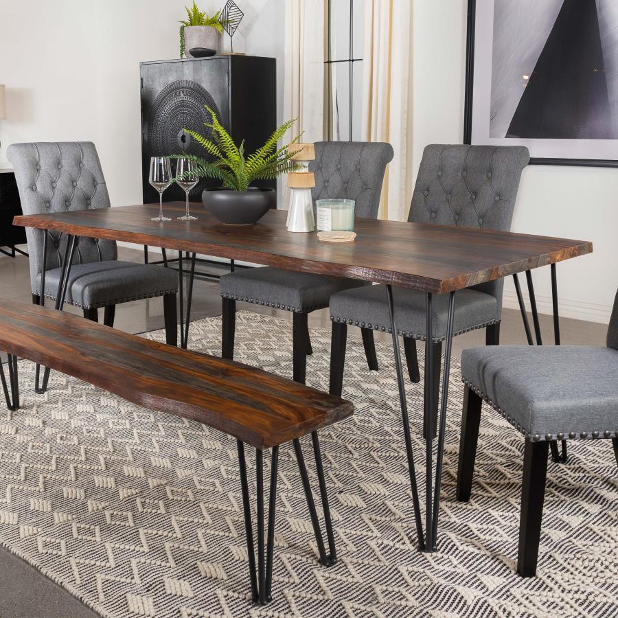 Coaster Fine Furniture Neve - Live Edge Dining Table - Gray Sheesham | Meri Furniture