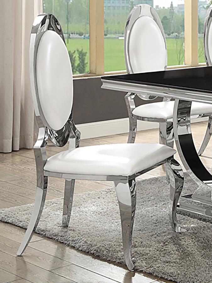 Coaster Fine Furniture Anchorage - Upholstered Dining Chair (Set of 2) - Cream | Meri Furniture