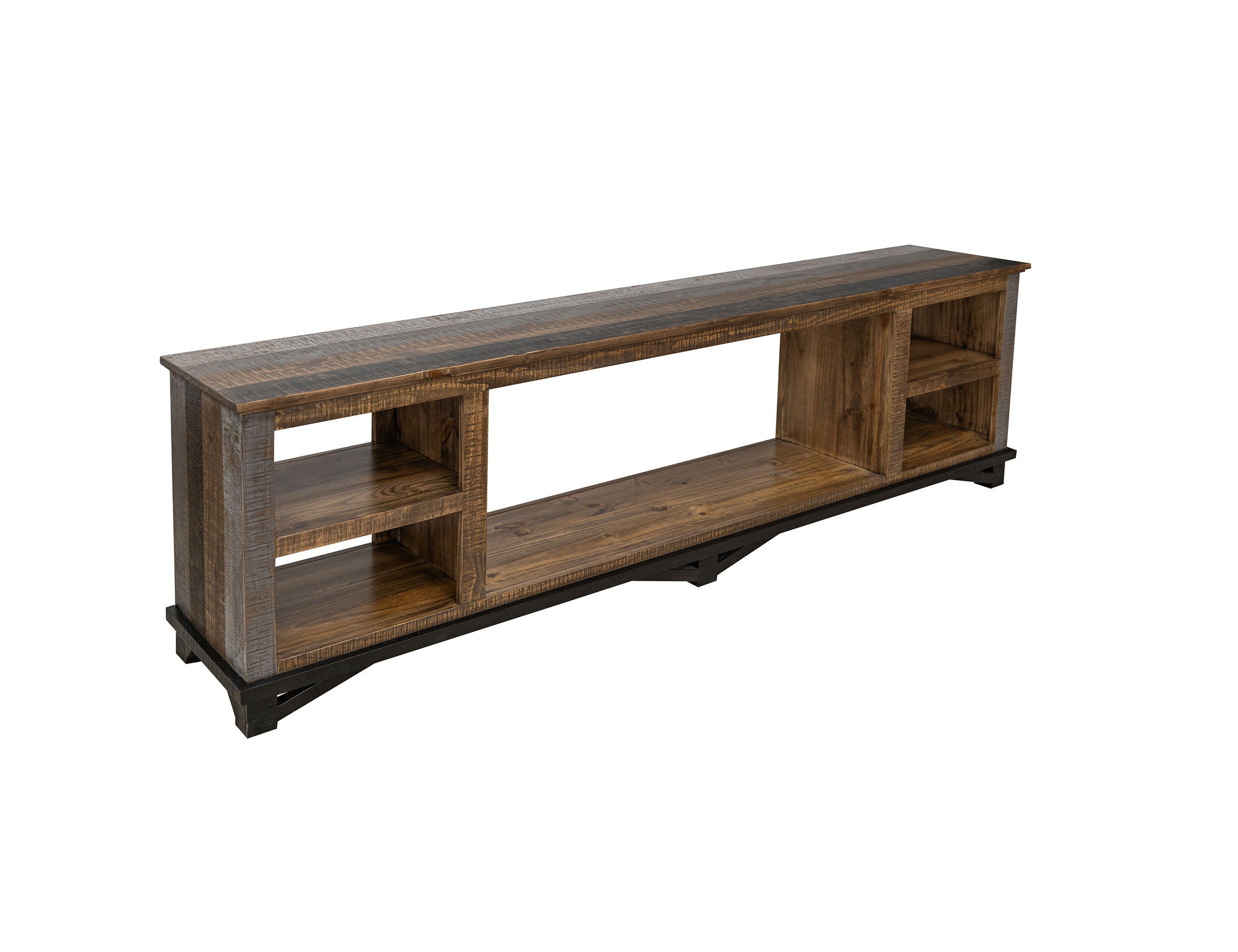 International Furniture Direct Loft Brown - Electric Fireplace - Dark Brown | Meri Furniture